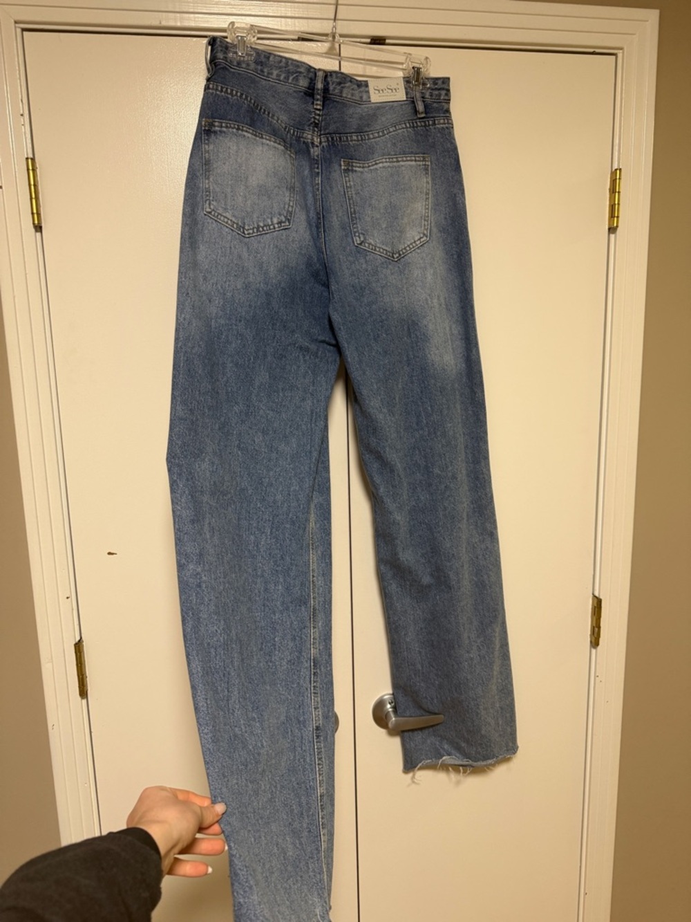 Classic High-Rise Straight Leg Women's Jeans - Blue - Picture 3 of 4